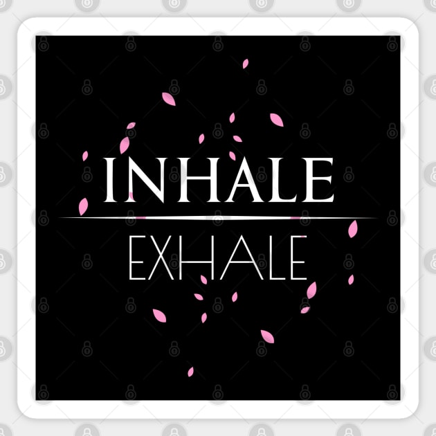 Inhale Exhale breathing Yoga Design Sticker by FOGSJ